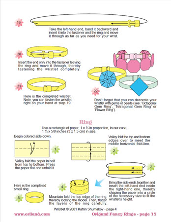 Origami Fancy Rings Book preview