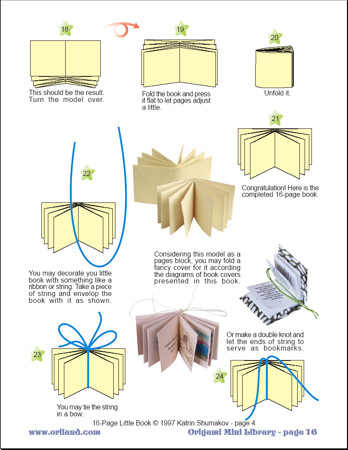 Origami Mini Library Book preview