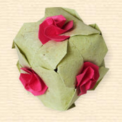 Kusudama 'Mini Roses Cube'